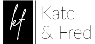 KF logo and a kate and fred text